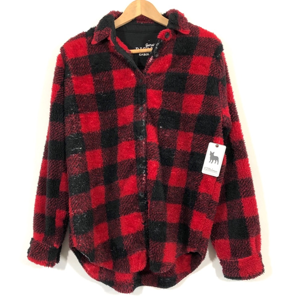 PJ SALVAGE Cozy Faux Fur Button Up Jacket